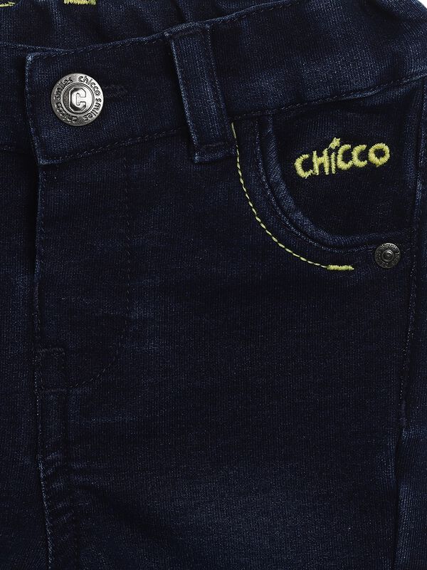 Boys Dark Blue Long Knitted Trouser image number 2